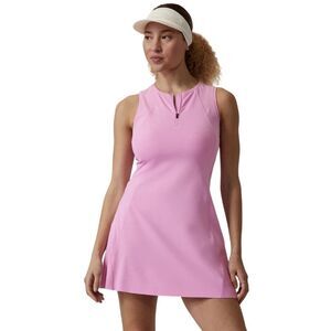 Athleta Ace Tennis Dress 2X Pink Sleeveless 1/2 Zip Athletic Golf Pickleball NWT